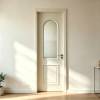 Picture of French Cream Style Lacquered Solid Wood Composite Interior Door with Glass Panel