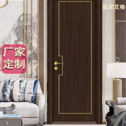 Picture of Bedroom Interior Door, MDF Lacquered Swing Door, New Chinese Style, Quiet Single Door