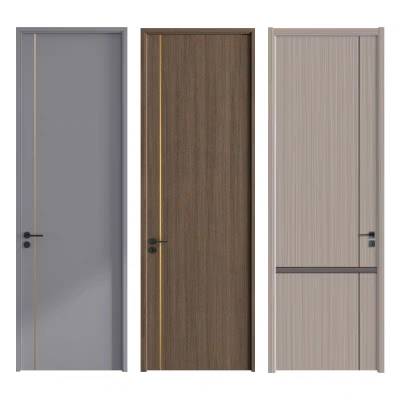 Bedroom Interior Door, MDF Lacquered Swing Door, New Chinese Style, Quiet Single Door