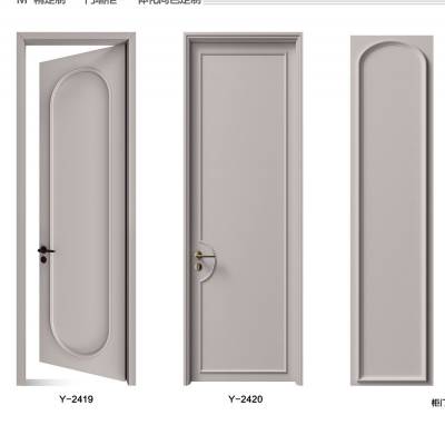 Lacquered Engineered Timber Bedroom Door with Frame, Single Swing Interior Door, Soundproof