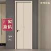 Picture of White Interior Engineered Timber Swing Door, Paint-Free Carbon Crystal, Unequal Double Leaf