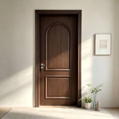 Picture of Colour Matched Lacquered Solid Wood Interior Door Set, Hinged, Song Dynasty Aesthetic Style