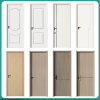 Picture of Lacquered Carbon Crystal Solid Timber Composite Door Set, Luxury Style Natural Wood Colour Swing Bedroom Door