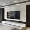 Picture of Minimalist Stainless Steel TV Wall Niche, Recessed Metal Wall Cabinet and Feature Wall Divider