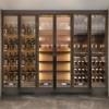 Picture of Luxury Stainless Steel Temperature Controlled Wine Cabinet and Display Rack for Living Rooms