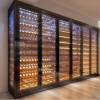 Picture of Luxury Stainless Steel Temperature Controlled Wine Cabinet and Display Rack for Living Rooms