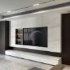 Picture of Seamless Stainless Steel Wall Niche for Living Room TV Feature Wall, Recessed Metal Shelving Frame