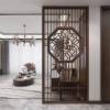 Picture of Wrought Iron Room Divider Screen, New Chinese Style Grille for Living Room, Dining Room and Entryway