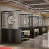 Picture of Custom Laser-Cut Stainless Steel Screen Partition for Restaurant Booths