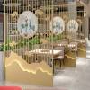 Picture of Custom Laser-Cut Stainless Steel Screen Partition for Restaurant Booths
