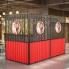 Picture of Custom Laser-Cut Stainless Steel Screen Partition for Restaurant Booths