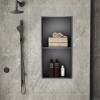 Picture of Custom Stainless Steel Recessed Niche Cabinet for Bathroom, Steel Plate Wall Niche