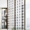 Picture of Stainless Steel Crystal Glass Screen with Carved Pattern, Living Room Divider, 201 Grade