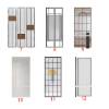 Picture of French Cream Style Retro Art Glass Screen with Stainless Steel Partition