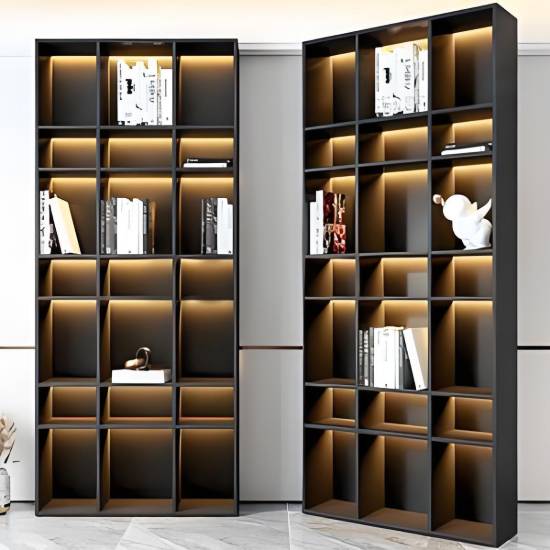 Picture of Stainless Steel Display and Wine Cabinet, Temperature-Controlled Solid Steel TV Unit