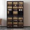Picture of Stainless Steel Display and Wine Cabinet, Temperature-Controlled Solid Steel TV Unit