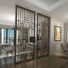 Picture of Rose Gold Stainless Steel Screen Partition, Oriental Style Carved Laser-Cut Rockery Wall