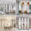 Picture of Modern Stainless Steel Screen Partition with Vertical Slats for Living Rooms, Offices and Hotels