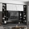 Picture of 304 Stainless Steel TV Niche Display Cabinet, Matte Black Seamless Metal Storage