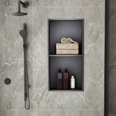 Steel Plate Recessed Wall Niche Cabinet for Bathroom, Stainless Steel
