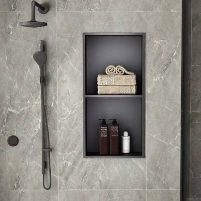 Picture of Steel Plate Recessed Wall Niche Cabinet for Bathroom, Stainless Steel