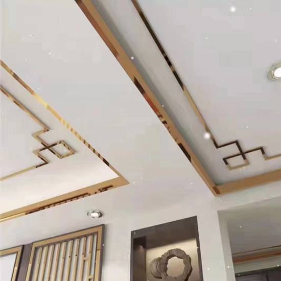 Picture of Stainless Steel U-Channel Edge Trim for Ceiling, Skirting and Cabinet Door, Titanium Gold