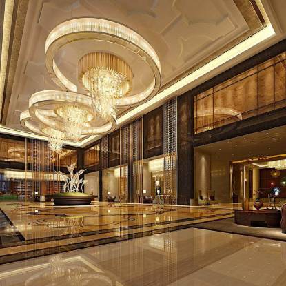 Picture of Custom Stainless Steel Edge Trim for Hotel Lobby Ceiling, Decorative Border Strip