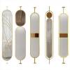 Picture of Stainless Steel Crystal Glass Screen, Rose Gold Laser-Cut Metal Partition