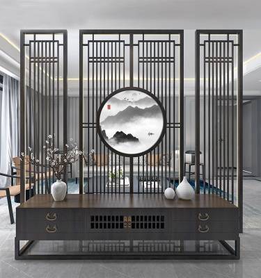 New Chinese Style Stainless Steel Screen, Metal Decorative Hollow Entryway Divider
