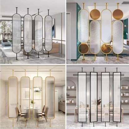 Picture of Glass Screen Room Divider for Dining, Living Room and Entry, Luxury Decorative Partition