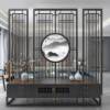 Picture of Custom Modern Luxury Stainless Steel Laser-Cut Lattice Screen, Oriental Rockery Partition