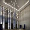Picture of Luxury Carved Stainless Steel Screen Partition, Brushed Titanium Gold, Hotel and Entry