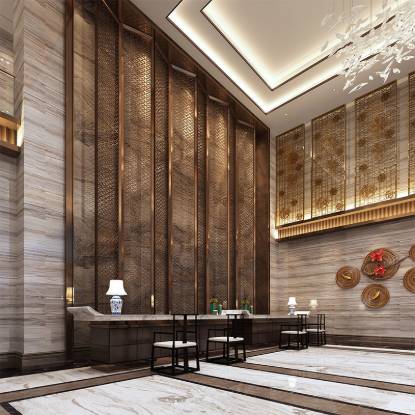 Picture of Custom Stainless Steel Screen, Metal Partition for Hotel, Showroom and Feature Wall