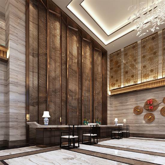 Picture of Custom Stainless Steel Screen, Metal Partition for Hotel, Showroom and Feature Wall