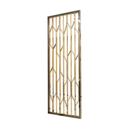 Picture of Custom Chinese Style Stainless Steel Entry Partition Screen, Laser-Cut Metal Lattice