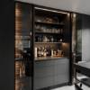 Picture of Stainless Steel Italian Style Sideboard and Glass Display Cabinet for Dining Room