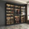 Picture of Stainless Steel Italian Style Sideboard and Glass Display Cabinet for Dining Room
