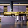 Picture of Stainless Steel Sideboard and Wine Cabinet, Luxury Glass Display Storage Cabinet