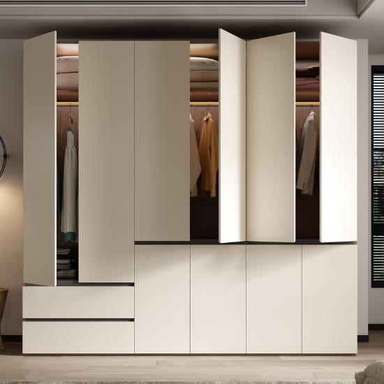 Picture of Stainless Steel Nordic Style Wardrobe, Full Steel Panel, Handleless, Bedroom