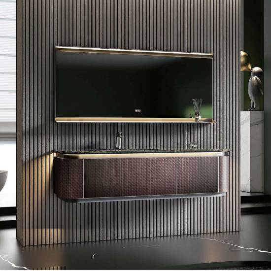 Picture of Stainless Steel Vanity with Integrated Ceramic Basin for Bathroom