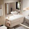 Picture of Cream Style Stainless Steel Vanity with Integrated Ceramic Basin