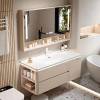 Picture of Cream Style Stainless Steel Vanity with Integrated Ceramic Basin
