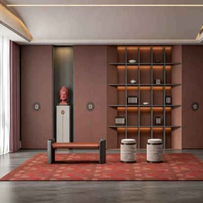 Picture of Customisable Stainless Steel Living Room Wardrobe and Bookcase, Full-Wall Display Storage Unit