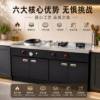 Picture of Stainless Steel Double Burner High Flame Wok Cooktop with Fan, Natural Gas, Energy Saving