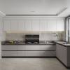 Picture of Italian Minimalist Matte Black Stainless Steel Kitchen Cabinets with Island Bench