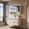 Picture of Cream-Style Stainless Steel Vanity Set with Integrated Ceramic Basin, Customisable