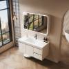 Picture of Cream-Style Stainless Steel Vanity Set with Integrated Ceramic Basin, Customisable