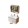 Picture of Cream-Style Stainless Steel Vanity Set with Integrated Ceramic Basin, Customisable