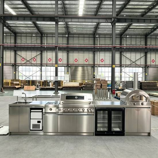 Picture of Custom Outdoor Stainless Steel Mobile BBQ Kitchen Cabinet, Commercial Grade