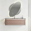 Picture of Customisable Wall-Hung Stainless Steel Vanity with Round LED Mirror Storage Cabinet